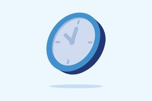 Clock in flat style, show time 10.00. vector