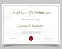 Certificate or diploma retro design template illustration vector