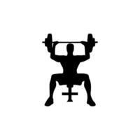 Powerful man graphic icons. Human body signs isolated on white background. Bodybuilding and fitness symbol vector