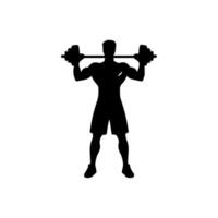 Powerful man graphic icons. Human body signs isolated on white background. Bodybuilding and fitness symbol vector