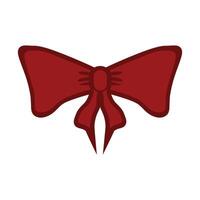 Red bow or ribbon icon vector