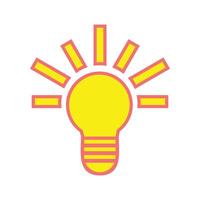 Light bulb or lamp idea icon vector