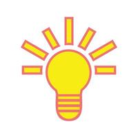 Light bulb or lamp idea icon vector