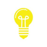 Light bulb or lamp idea icon vector