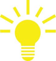 Light bulb or lamp idea icon vector