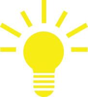 Light bulb or lamp idea icon vector