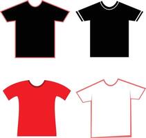 Set of tshirt template illustrations vector