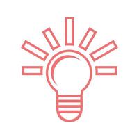 Light bulb or lamp idea icon vector