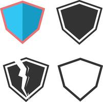 Set of shield icons vector