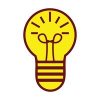 Light bulb or lamp idea icon vector