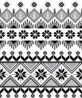 Pixel fabric pattern geometric style. Ethnic oriental seamless pattern in black and white vector