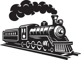 retro train illustration eps 10 vector