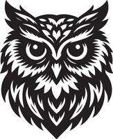 Owl head illustration eps 10 vector
