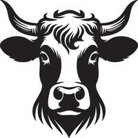 cow head illustration white background eps 10 vector