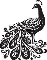 peacock illustration with white background eps 10 vector