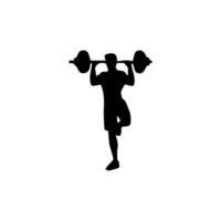 Powerful man graphic icons. Human body signs isolated on white background. Bodybuilding and fitness symbol vector