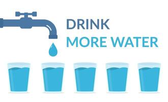 Drink More Water Concept vector