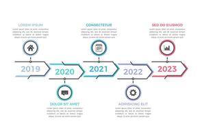 Timeline Infographics with Arrows vector