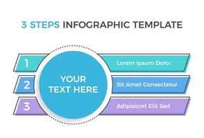 Infographic template with 3 steps or options vector
