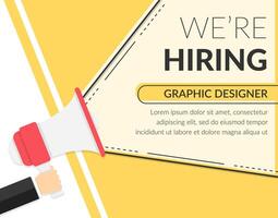 We're Hiring Concept vector