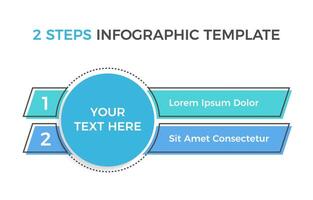 Infographic template with 2 steps or options vector