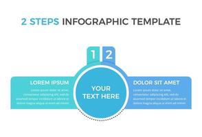 Infographic template with 2 steps or options vector