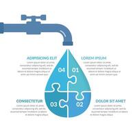 Water Infographics Template vector