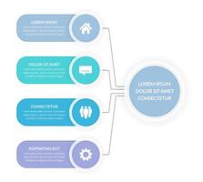 Infographic Template with 4 Elements vector