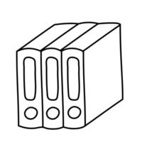 Folder, document storage. illustration in doodle style. vector