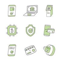 Set of payments doodle. Isolated on white background vector