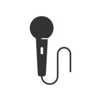 Microphone icon isolated illustration. vector