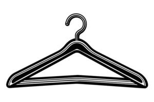 Clothes Hanger Black silhouette vector