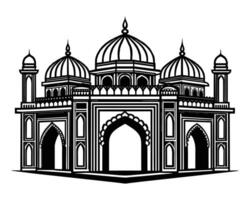 Muslim mosque building vector