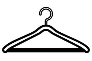 Clothes Hanger Black silhouette vector