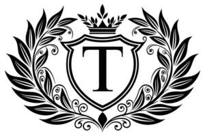 Leaf Letter T logo icon template design vector
