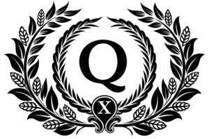 Leaf Letter Q logo icon template design vector