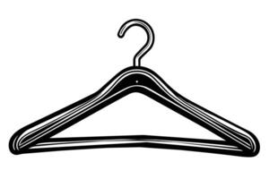 Clothes Hanger Black silhouette vector