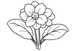 Flower arrangement line art design vector