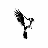 Bird Symbol Logo. Tattoo Design. Stencil Illustration vector