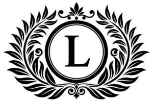 Leaf Letter L logo icon template design vector