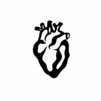 corazón símbolo. tatuaje diseño ilustración. vector