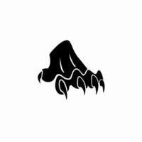 Beast Claw Symbol Logo. Tattoo Design. Stencil Illustration vector