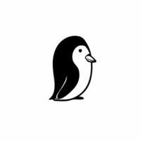 pingüino símbolo. tatuaje diseño ilustración. vector