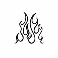 fuego web símbolo logo. tatuaje diseño ilustración. vector