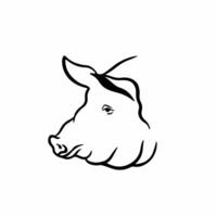 Pig Symbol. Tattoo Design Illustration. vector