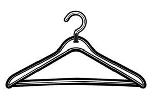 Clothes Hanger Black silhouette vector