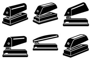 Simple of paper punch staples design vector