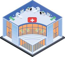 Isometric MRI Hospital vector