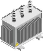 Isometric Power Distribution Transformer vector