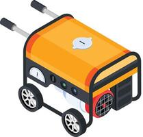 Isometric Portable Generator vector